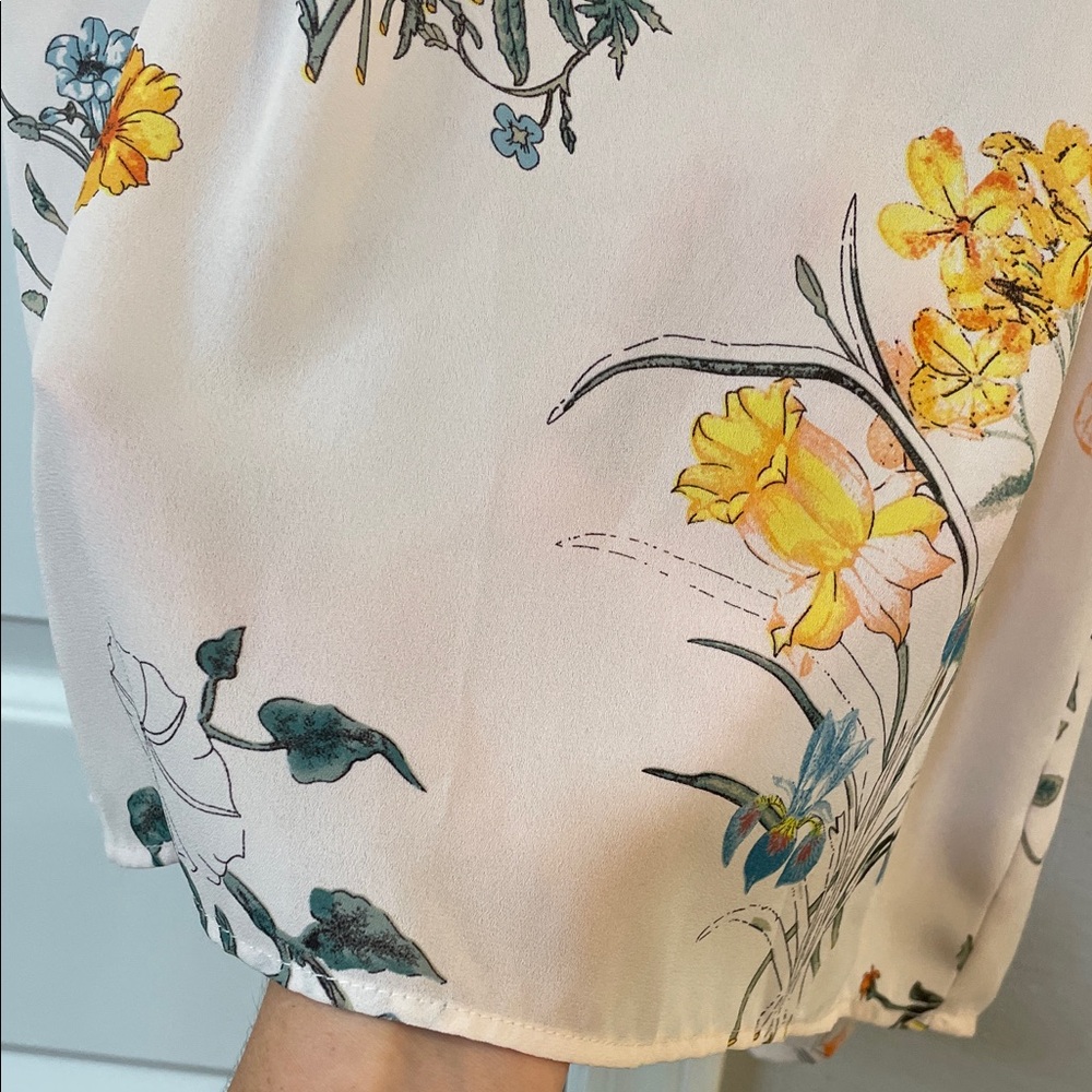 Lila Rose, Floral Print Top - Yellow and Light rose pink - Picture 4 of 8